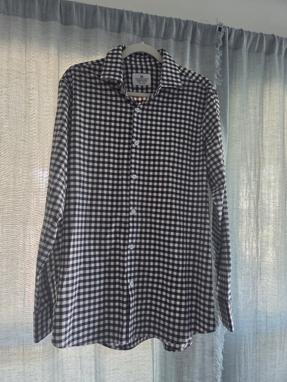 Mizzen+Main Black and White Gingham Button-Down
